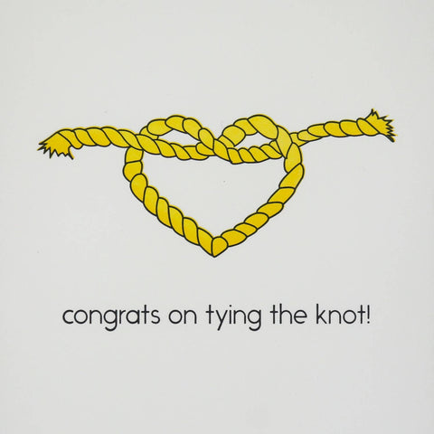Tying the Knot - Illustrated Congratulations Card