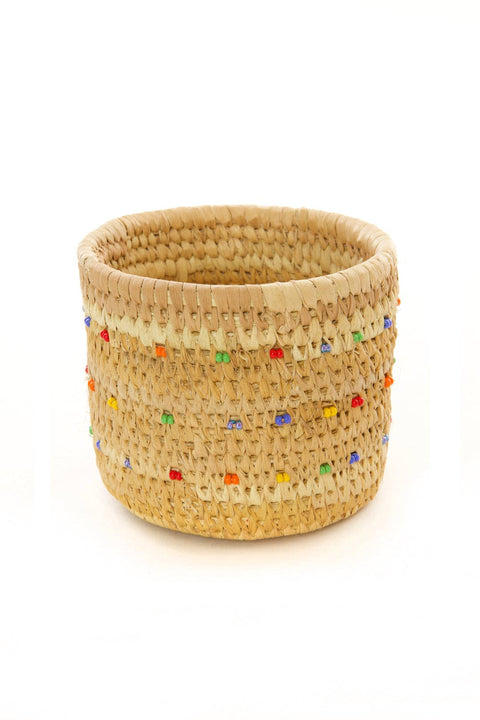 Ngurunit Camel Milking Baskets with Rainbow Beaded Dots