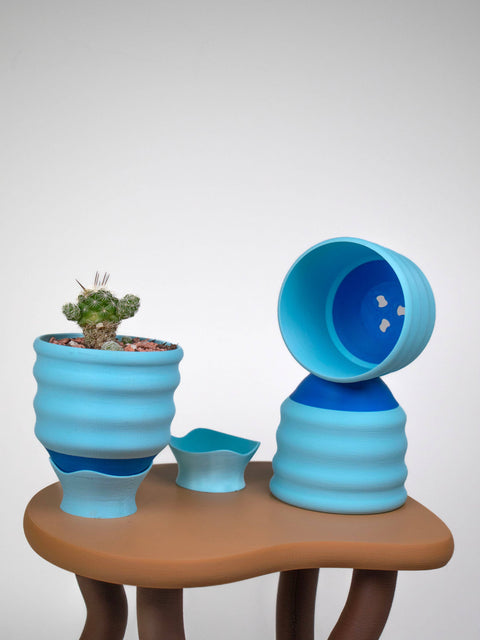 3" Small Wiggle Planters in multiple colors