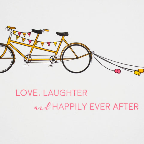 Wedding Bike - Illustrated Congratulations Card