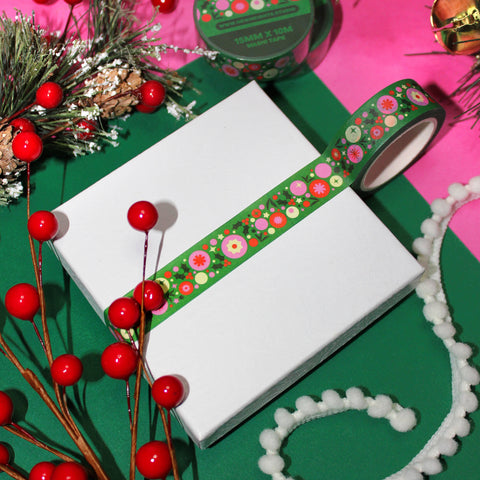 "Cheerful Garland" Abstract Christmas Holiday Washi Tape