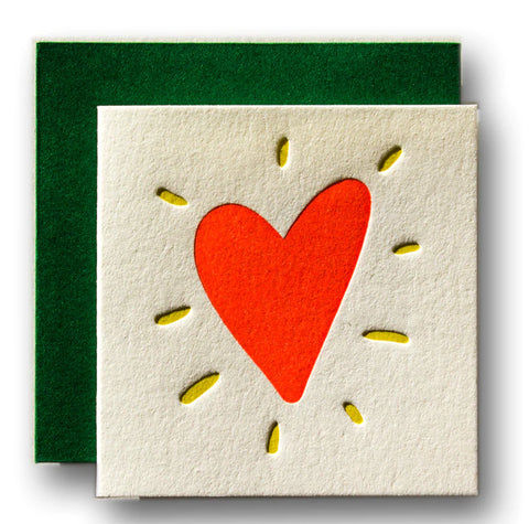 Heart Tiny Letterpress Card