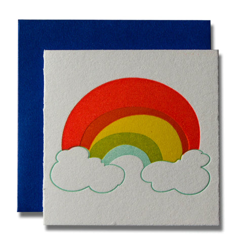 Rainbow Tiny Letterpress Card