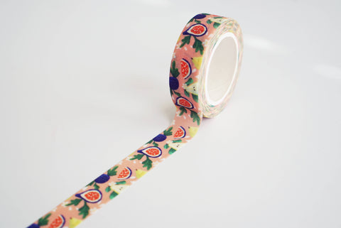 Coral Fig Pattern Washi Tape