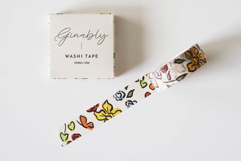 Floral Illustration Washi Tape