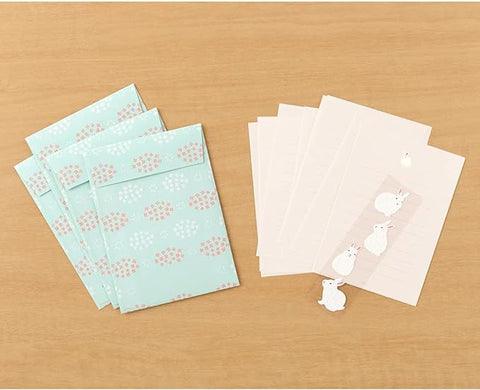 Rabbit Letter Paper & Envelopes with Stickers
