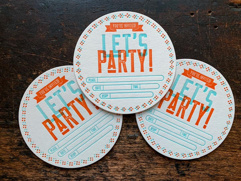 Coaster Party Invites