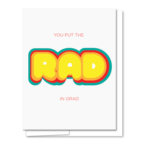 Rad Grad - Illustrated Funny Congratulations Card