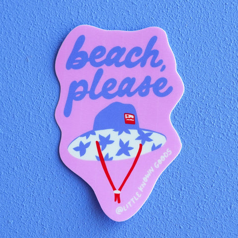 Little Known Goods - Beach, Please Sticker