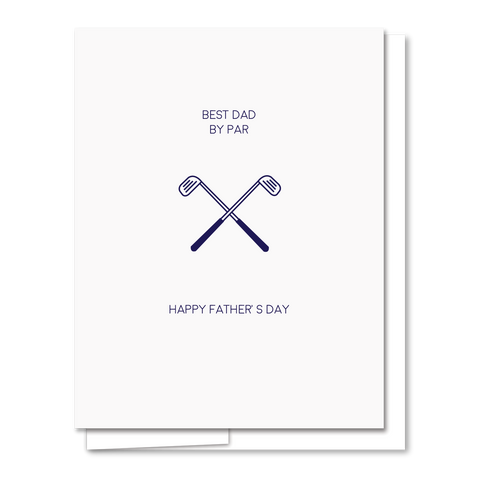 Best Dad by Par - Illustrated Funny Father's Day Card