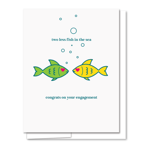 Fish in the Sea - Illustrated Funny Congratulations Card