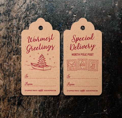 Sip & Print - Letterpress Print Gift Tags