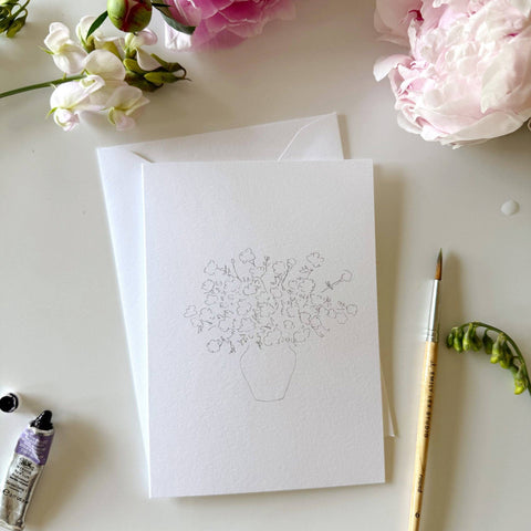 Bouquets paintable notecards
