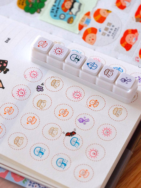 Mini 6 in 1 stamps - Weather