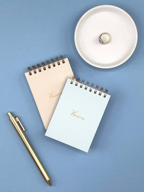 Vows Mini Jotter Notebook: French Vanila