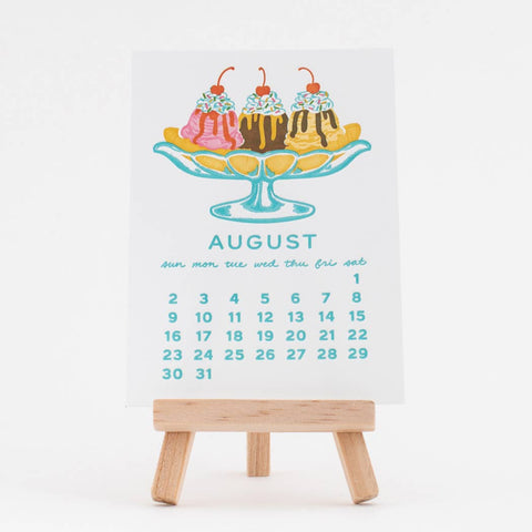 2026 Sweet Treats Letterpress Desk Calendar