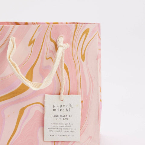 Hand Marbled Gift Bags (Small) - Celebration