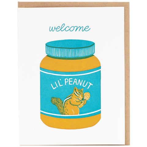 Peanut Butter Jar Baby Card