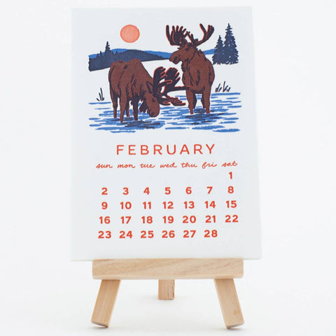 2025 Forest Friends Letterpress Desk Calendar