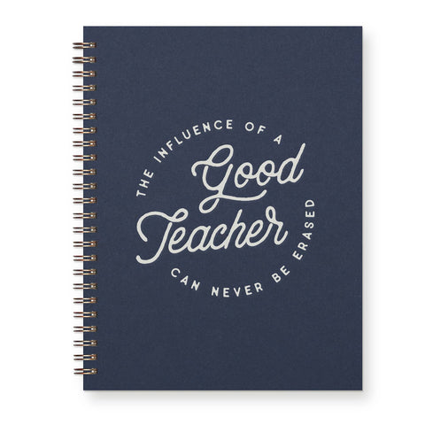 Teacher Influence Journal: Lined Notebook: Deep Blue Cover | White Ink