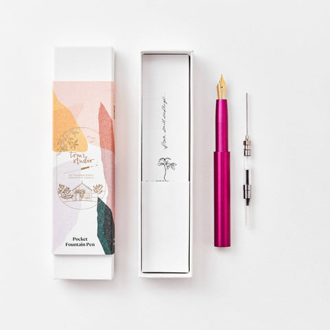 OPEN BOX - The Studio Pocket Fountain Pen 2.0: Ivy / Fine
