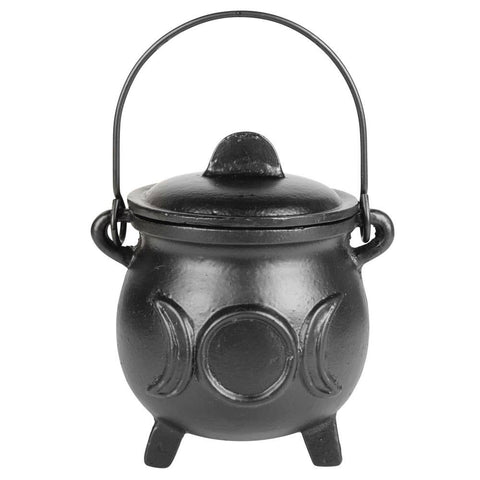 Cast Iron Cauldron Triple Moon