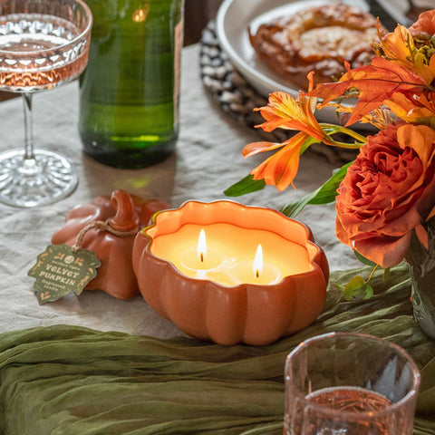 Grateful Glow Pumpkin Candles: Orange