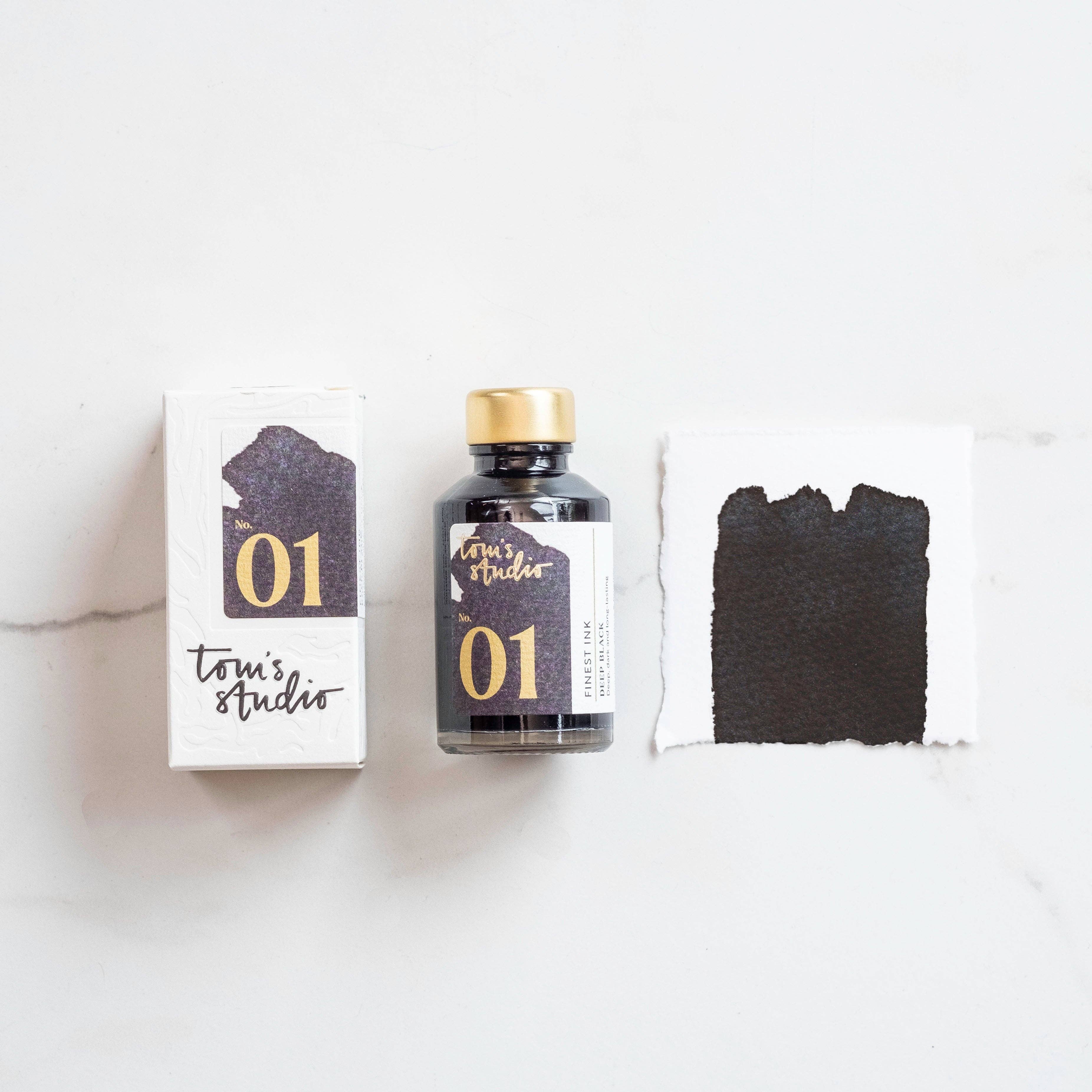 Tom's Studio Fountain Pen Ink - Deep Black – Slackline Press
