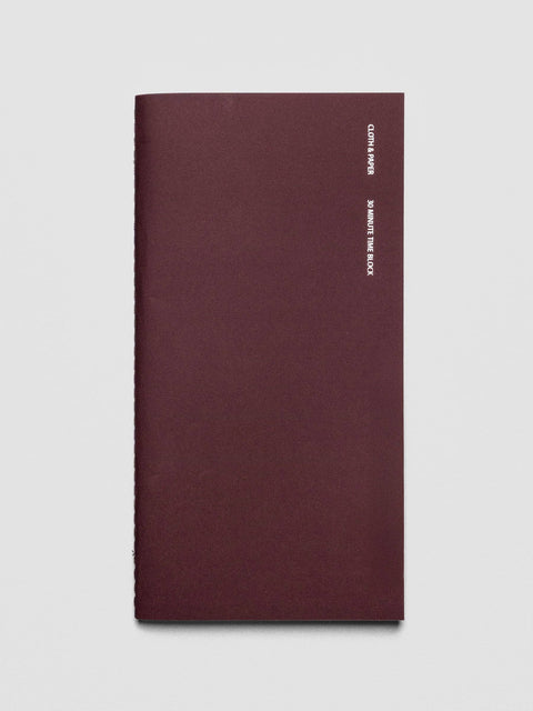 Travel Notebook | A5 Slim: Pen Swatch | Merlot