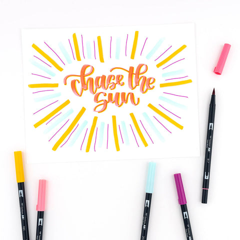 Dual Brush Pen Art Markers: Tropical - 10-Pack