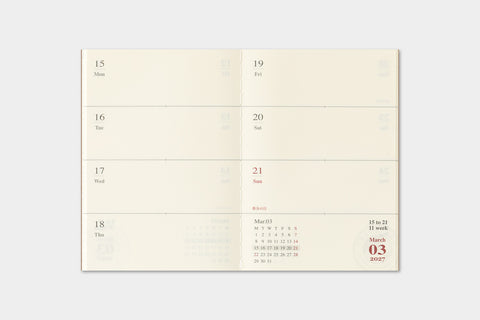 2027 Weekly + Memo (Passport Size)