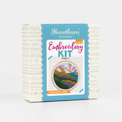 Highland Hike Mini Embroidery Kit | Beginner Craft Kit