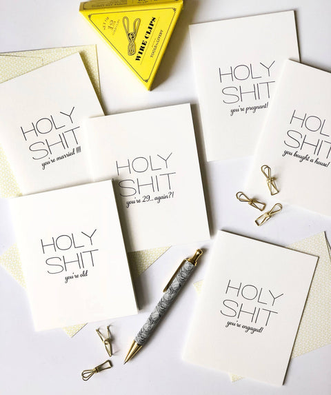 Holy Shit Retired Congrats Card