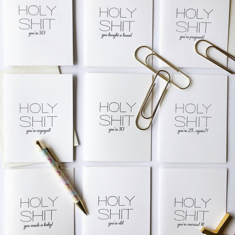 Holy Shit Retired Congrats Card