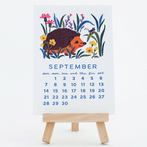 2025 Forest Friends Letterpress Desk Calendar