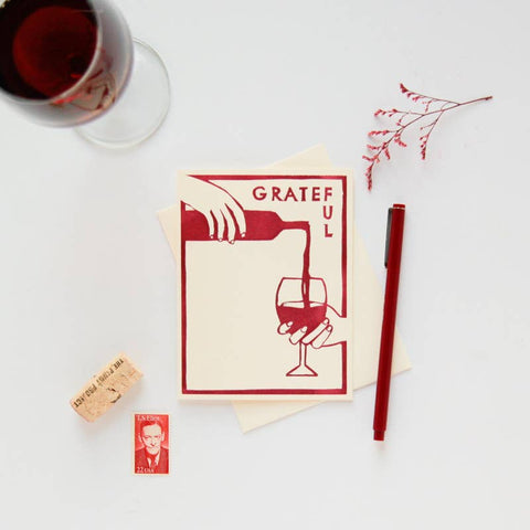 Grateful Wine Gratitude Card