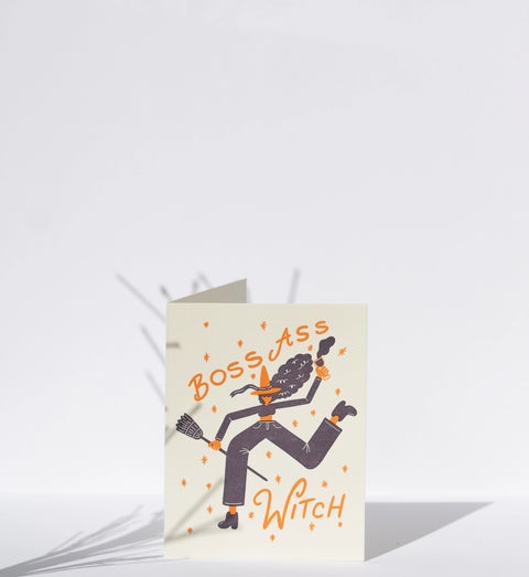 Boss Ass Witch Letterpress Greeting Card