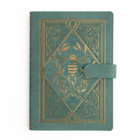 A5 Notebook System: Keeper of the Bees in Soft Teal