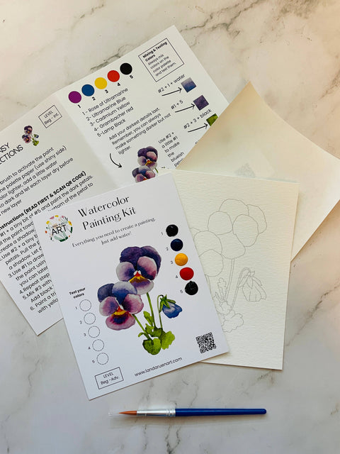 Landa Ruen Art - Pansy Watercolor Kit