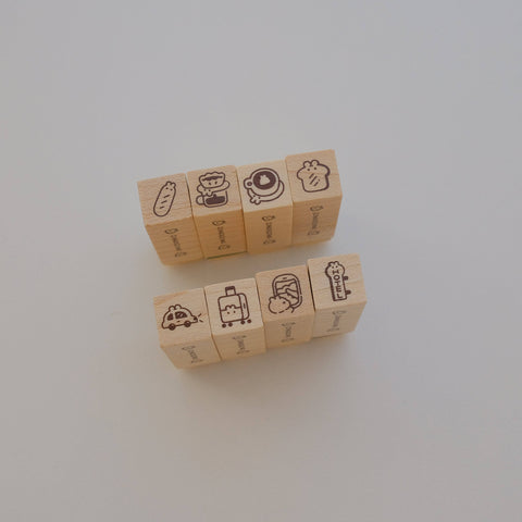 2jingis2jing - Mini Rubber Stamp: Luggage