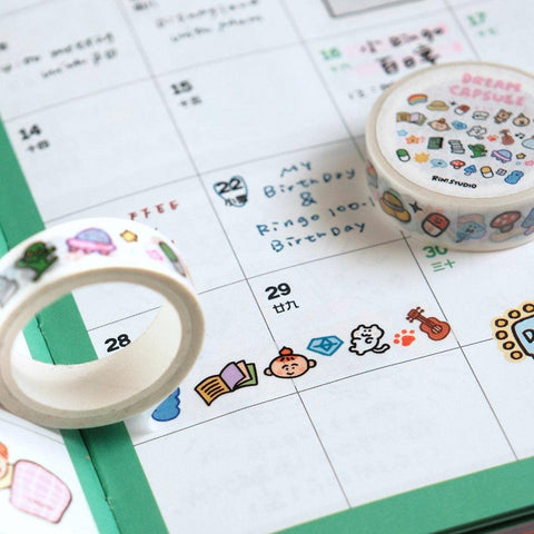 Kawaii Washi Tape: Dream Mini Emoji Scrapbook