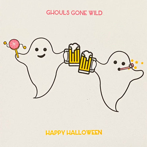 Ghouls Gone Wild - Letterpress Funny Halloween Card