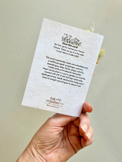 Wildflower Seed Card + Tiny Bouquet : With Love