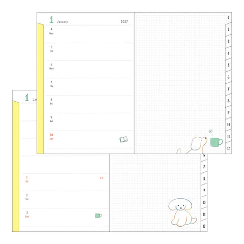 POCKET DIARY B6 DOG 2027