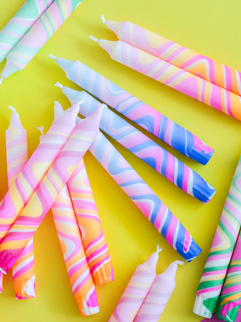 Taper Candles - Neon Candles Mix