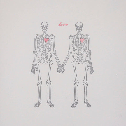 Skeletons - Letterpress Love Card
