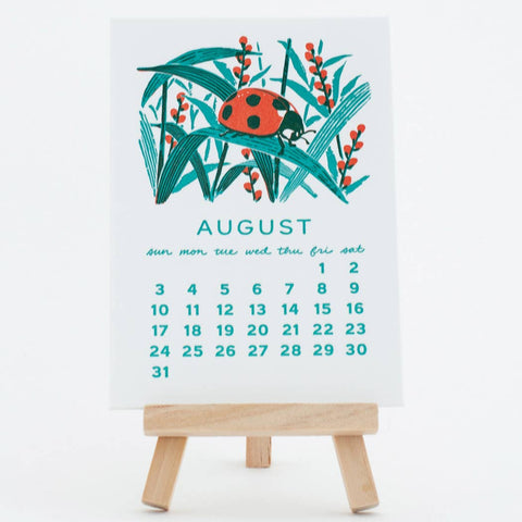 2025 Forest Friends Letterpress Desk Calendar