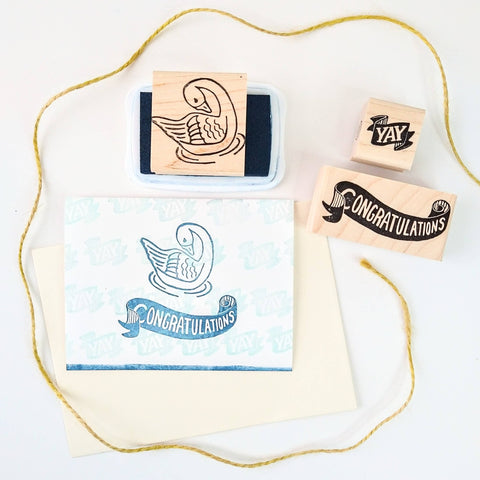 Congratulations Rubber Stamp