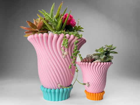 4" Anemone Planters in multiple colors