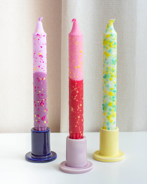 Taper Candles Confetti Colors
